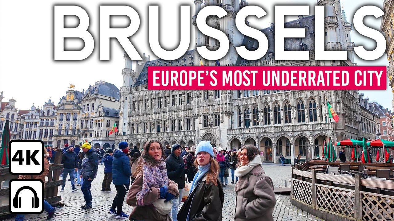БРЮССЕЛЬ, Бельгия 🇧🇪 Достопримечательности в столице Европы | Пеший тур 4K