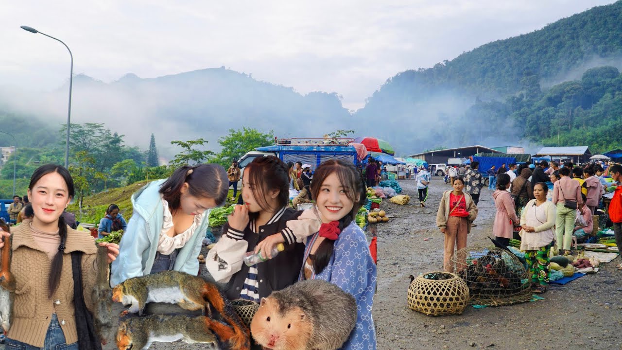 Chợ Phiên Nước Lào Bán Toàn HÀNG CẤM - Miền núi tây bắc