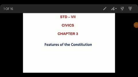 Standard : 7/subject : civics/chapter : 3 Features of the constitution