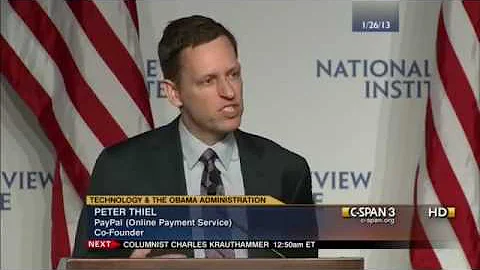 Peter Thiel - Obama Caused Technological Stagnation [C-Span]