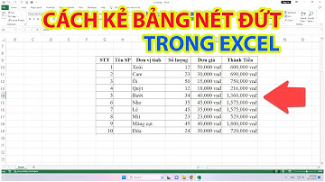 Cách Kẻ Bảng Nét Đứt Trong Excel
