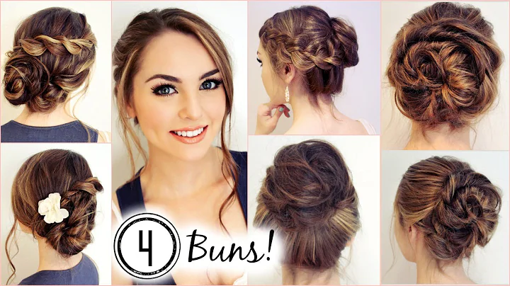 NO HEAT HAIRSTYLES! 4 Unique Messy Buns - Jackie Wyers