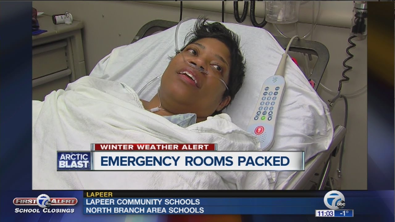 Emergency rooms packed from weather-related injuries - YouTube