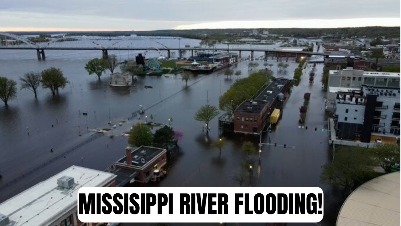 Mississippi River flooding inundates Midwestern towns - YouTube