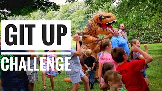 Dinosaur Attacks Homestead Hootenanny | The Git Up CHALLENGE (Dance Video)