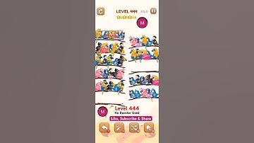 #bird #sort 2 #color #puzzle #level 444 #birdsort #colour #gaming #viral #trending #shorts #solution