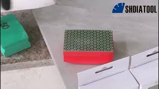 A985 Electroplated Resin Hand Wiper Diamond Hand Polishing Pads Sanding Block for Marble Glass