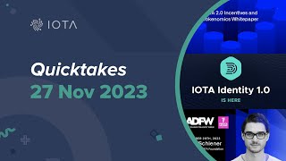 IOTA Quicktakes 27.11.2023: IOTA 2.0 Tokenomics Whitepaper, Mana Calculator, IOTA Identity & more