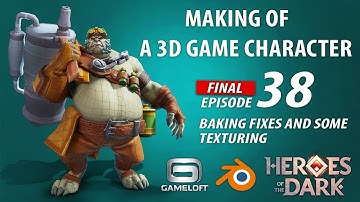 Baking fixes and little texture - Create a commercial game 3D character episode 38 FINAL