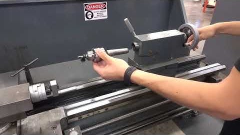 Live center and drill chuck setup