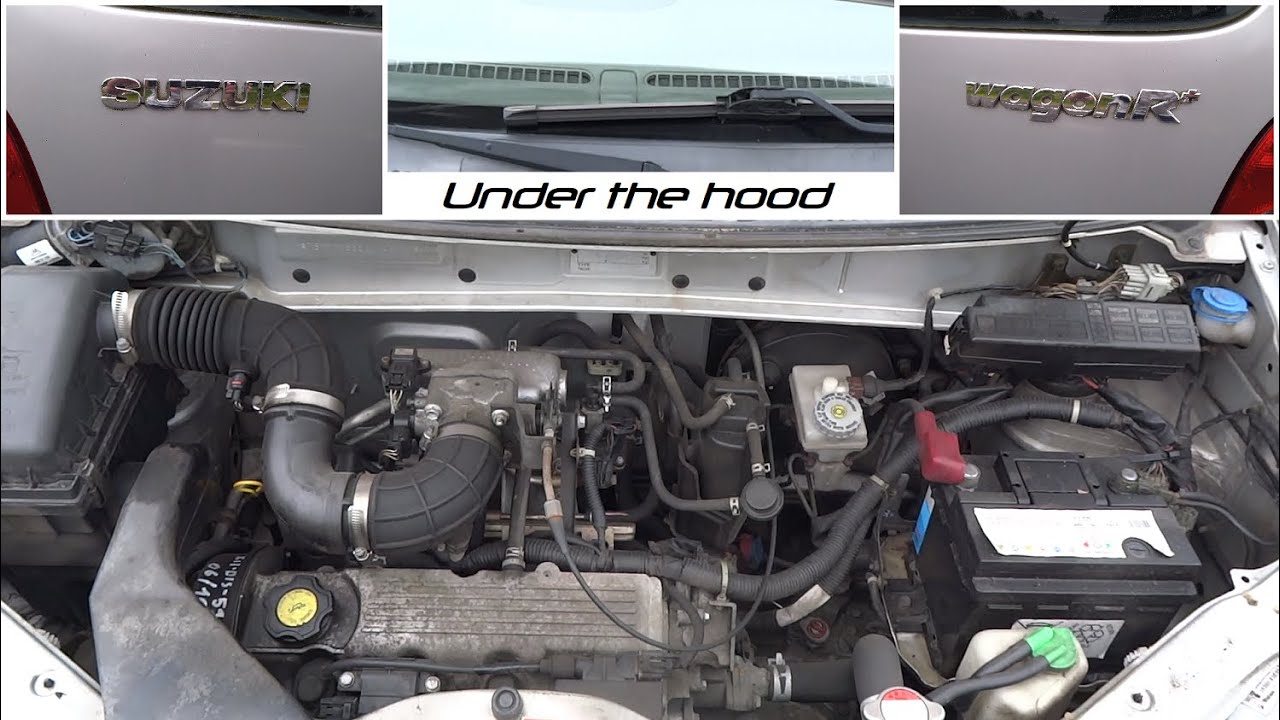 Under the hood - Suzuki Wagon R+ 1.3 VVT - YouTube