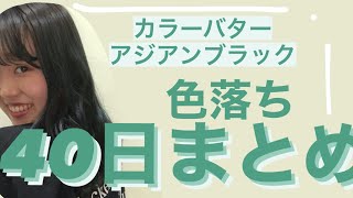 色落ち４０日 カラーバター アジアンブラック Youtube