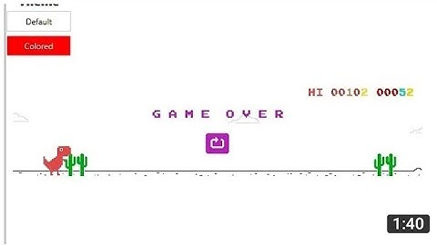 Chrome running dinosaur. T-rex dino game. Part 1 2021 new game