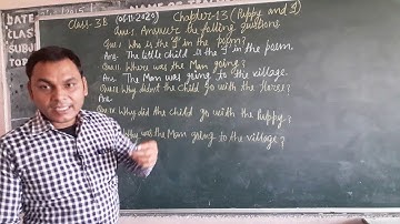 Class- 3 English , Chapter-13 (Puppy and I)