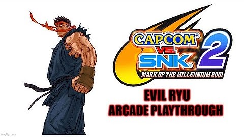 Capcom vs SNK 2 mark of the millennium 2001 Evil Ryu Arcade playthrough