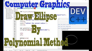 Program in C++ to draw an ellipse using Polynomial Method