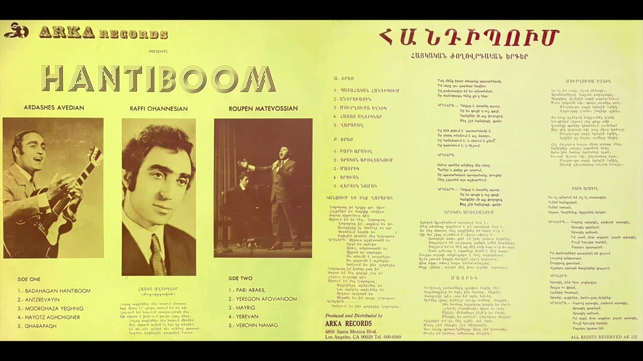 Raffi Ohannesian - Yeregon Apovianoom [1977]