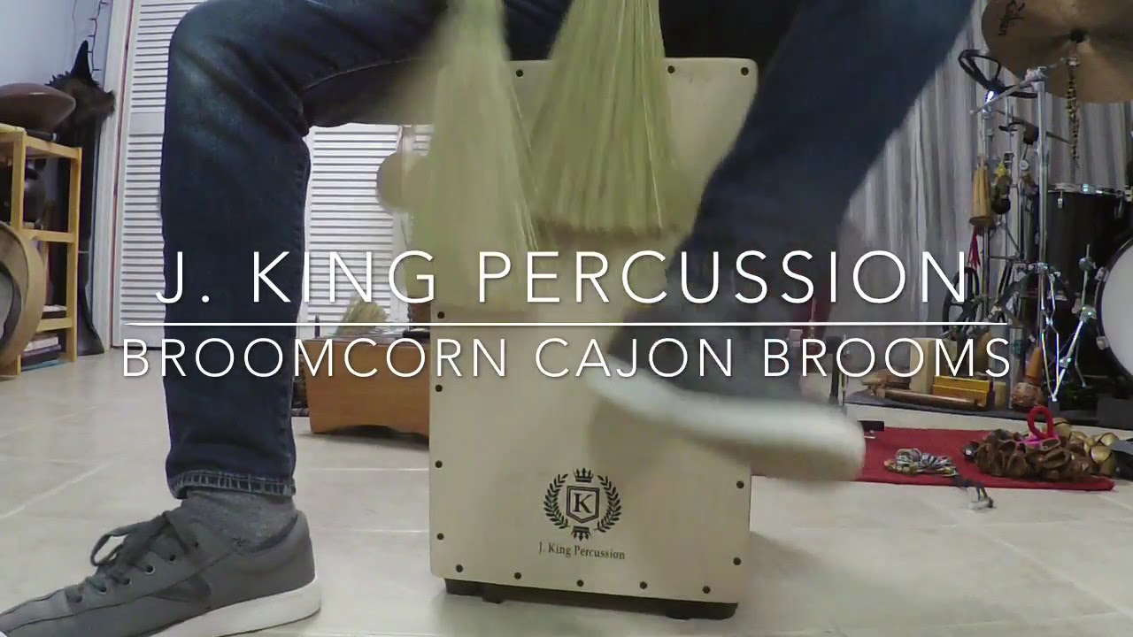 J King Percussion Natural Broomcorn Cajon Brushes YouTube