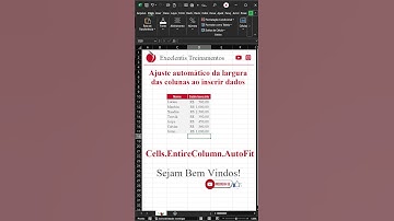 [EXCEL] Ajuste de largura de colunas automático no #excel #aprendeexcel  #tutorial #planilha