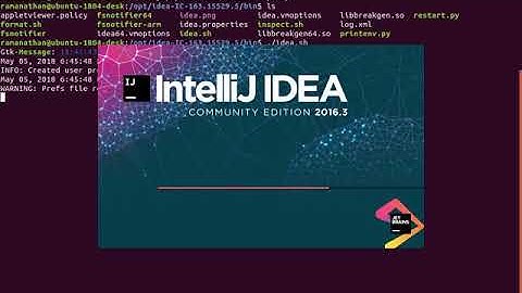 IntelliJ IDEA 2016 Community Edition installation in Ubuntu 18.04 LTS
