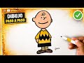 Cómo Dibujar a CHARLIE BROWN ⚫???? Paso a Paso | Dibujemos juntos