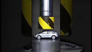 Pneumatic Press Crushes Tesla Model X! #Crushing #TeslaModelX #Satisfying