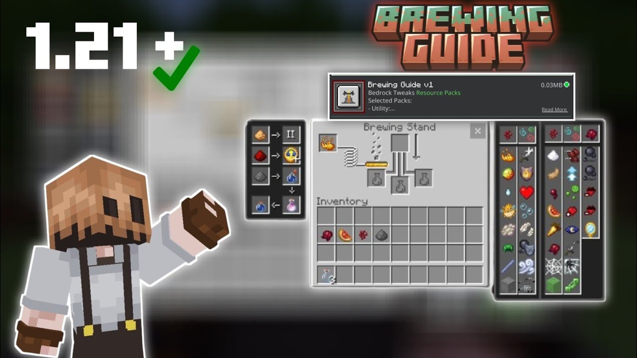 Brewing Stand Guide Resource Pack for Minecraft PE 1.21+ – Easy Potion ...