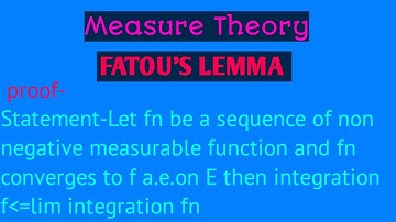 (Measure Theory )FATOU