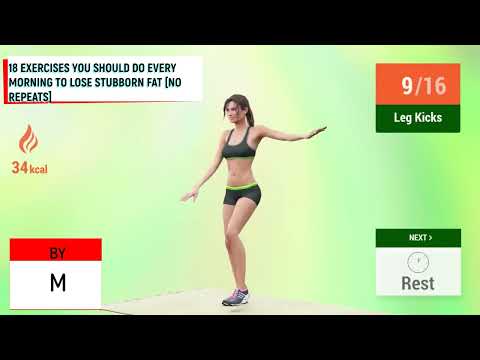 18 EXERCISES YOU SHOULD DO EVERY MORNING TO LOSE STUBBORN FAT NO REPEATS/18 სავარჯიშო, რომელიც უნდ