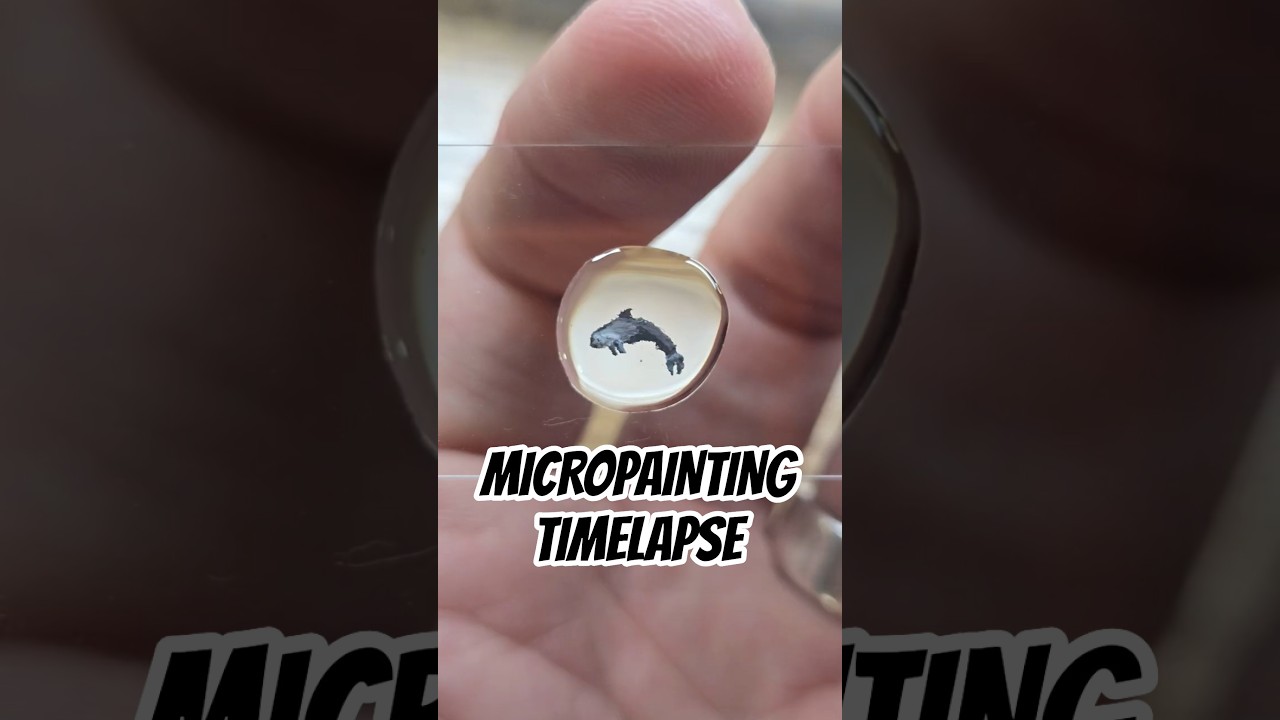 Micropainting for the #savethevaquita conservation fundraiser 🐬🤍 #microscope #miniaturepainting