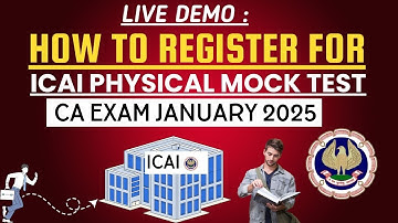 live Demo :- How to Register ICAI physical Mock test CA Exam January 2025 Exams
