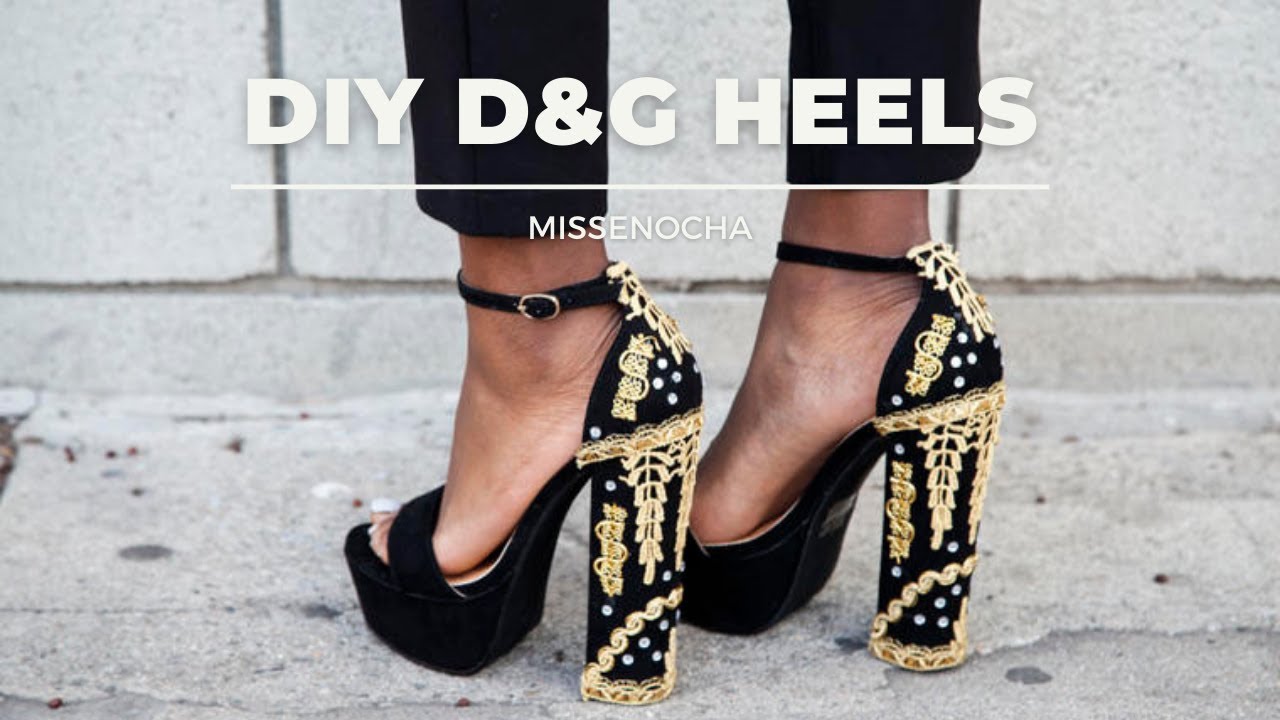 DIY: D&G Embellished Heel - YouTube