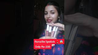 meesho lipstick haul 💄 Ronzille lipstick Rs-206 omg😱 etna sasta #lipstickhaul