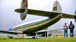 Amazing Huge Rc Super Constellation L-1049 / Scale Model Airliner Panair Do Brasil / Flight Demo !!!