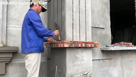 Construction Techniques To Complete Beautiful Porch Columns With Sand And Cement