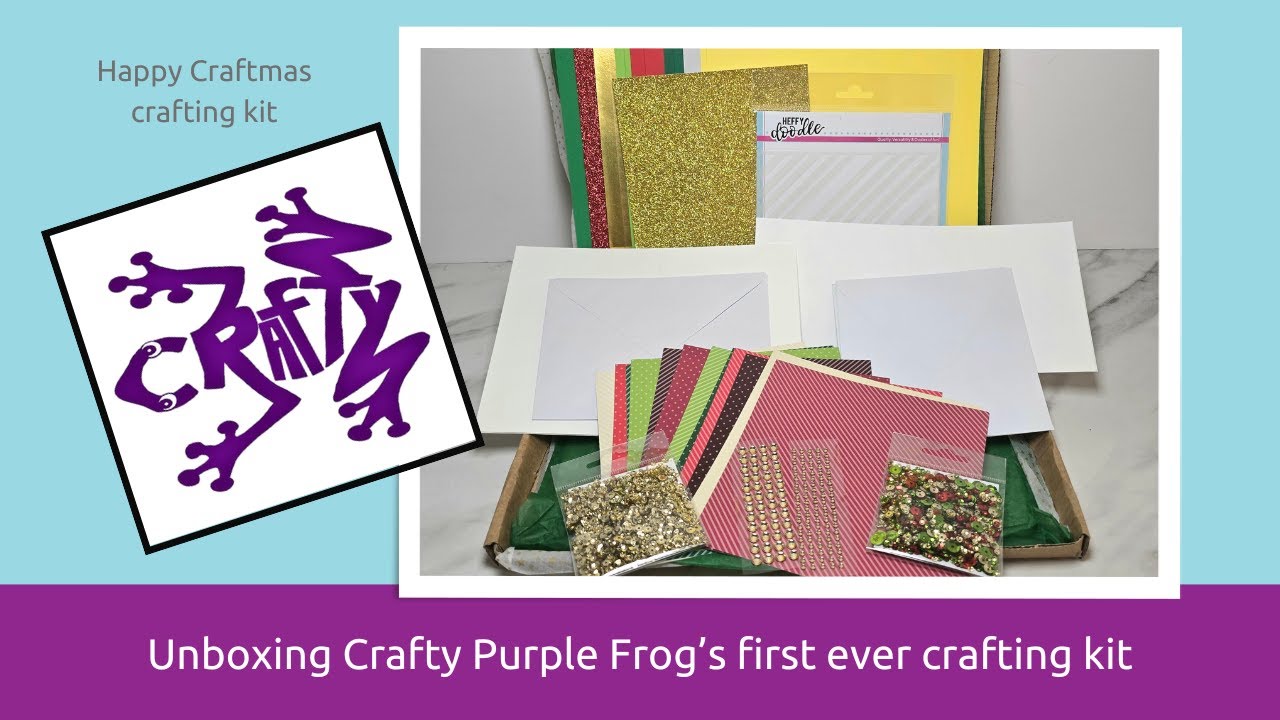 Unboxing the Crafty Purple Frog Merry Craftmas craft kit - YouTube