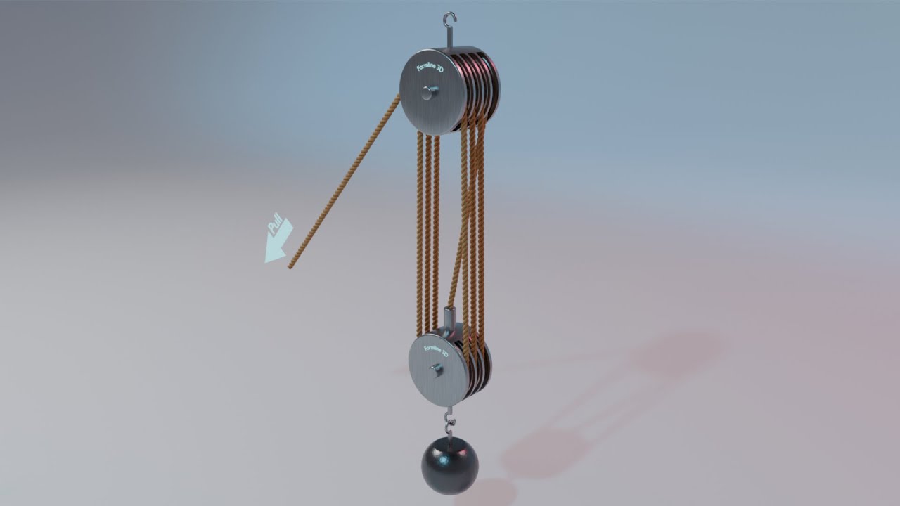 #014 Blocks and Tackle – 507 Mechanical Movements 3D Animation