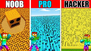 MINI GAME: CUỘC THI VƯỢT MÊ CUNG SIÊU DỄ ** NOOB TRỞ THÀNH PRO THOÁT KHỎI MÊ CUNG VIP NHẤT MINECRAFT