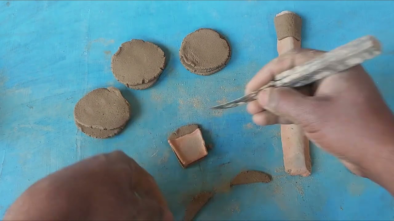 DIY Hand Cutting Clay for Roof Tiles | Traditional Village Pottery Work🏠@Pipro-craft7 