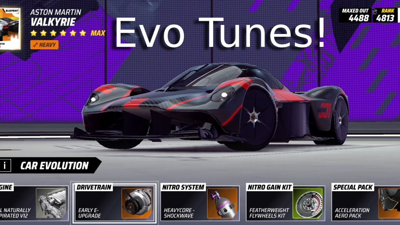 A Deeper Look in the Aston Martin Valkyrie's EVO Tunes - Asphalt Legends