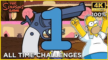 The Simpsons Game (PS3) 4KHD | All Time Challenges | 100% Walkthrough