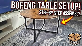Assembling the BOFENG Round Coffee Table from Amazon | Step-by-Step Setup & Unboxing 2026