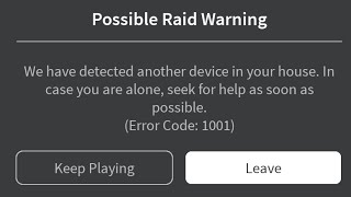 When you get roblox error code 1001 💀💀