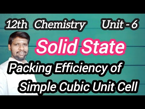Packing Efficiency of Simple Cubic Unit Cell | 12th Chemistry Solid State