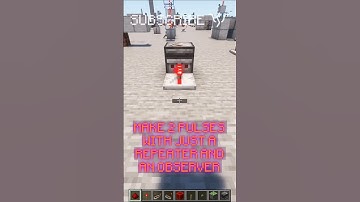 Get 2 REDSTONE PULSES with just a REPEATER and OBSERVER | Redstone with PsiVolt #minecraft #redstone