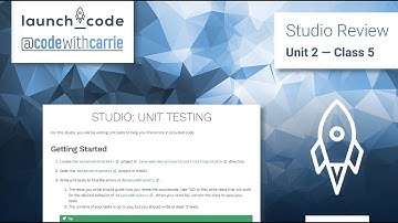 U2 (Java) Chapter 6 Studio Review — Unit Testing