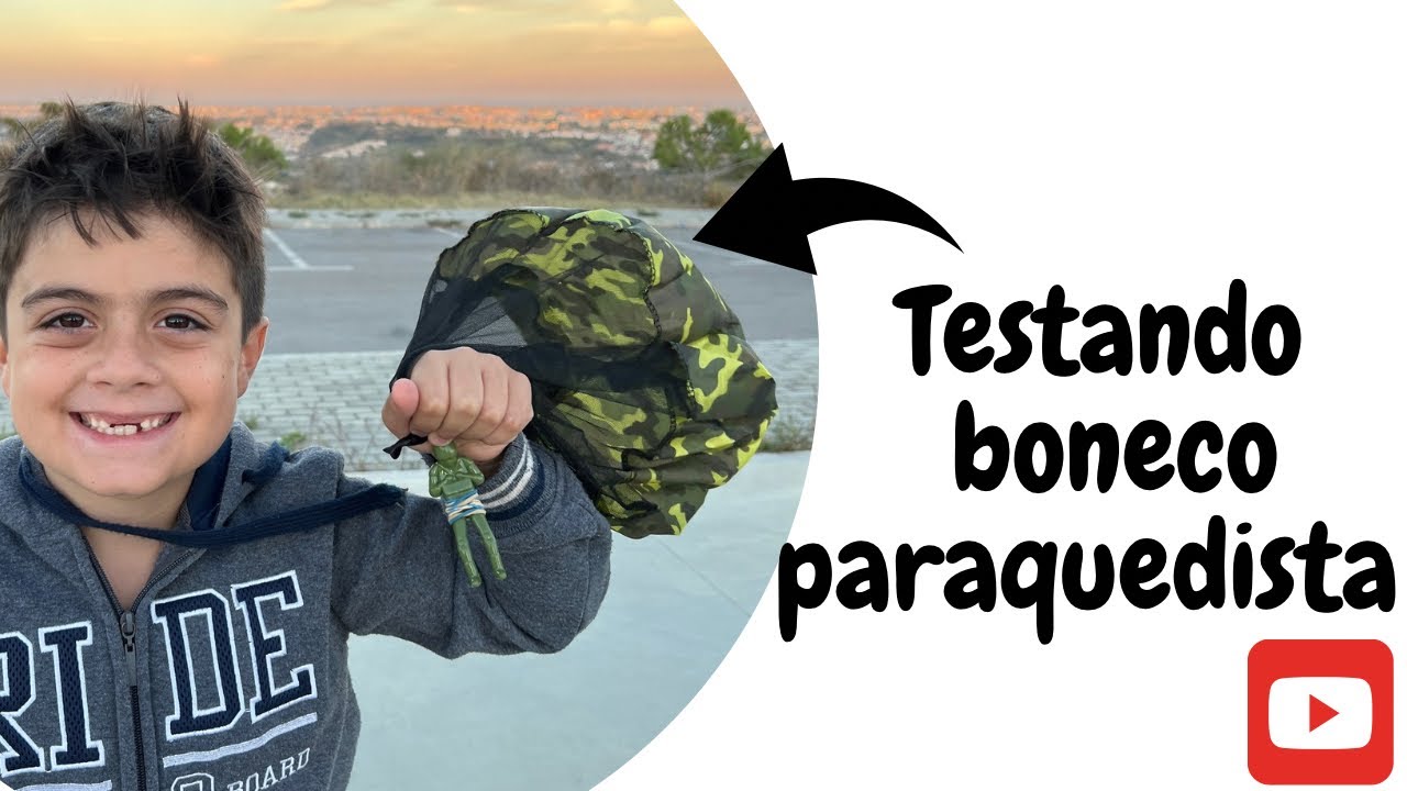 Testando boneco paraquedista!