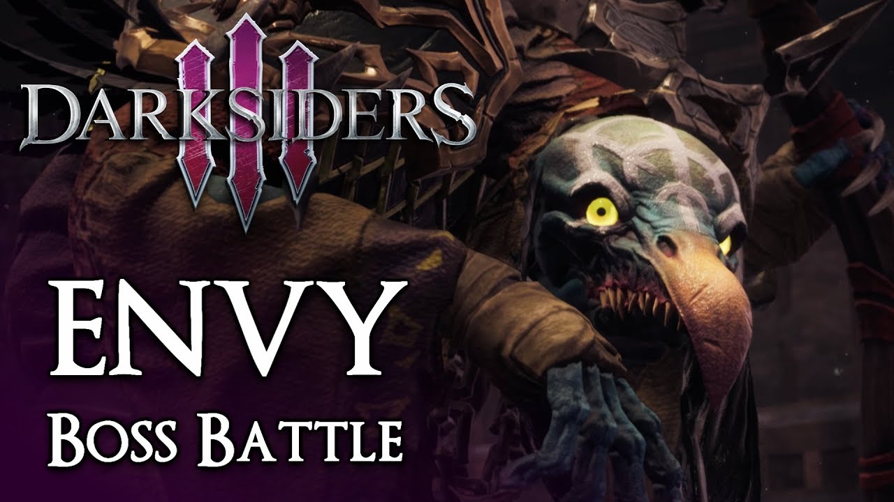 Darksiders 3 - ENVY Boss Fight + Talisman of Sin Cutscene [1080p, 60fps]