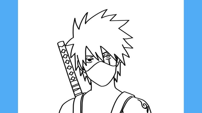 Passo a Passo Como desenhar o Kakashi - Naruto 