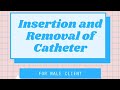 Insertion and removal of catheter male